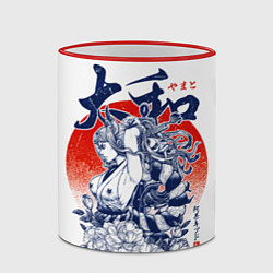 Кружка 3D Ямато девушка самурай Ван Пис, цвет: 3D-красный кант — фото 2