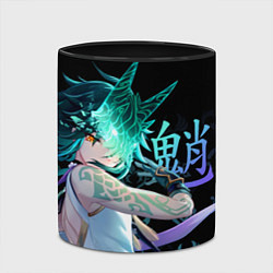 Кружка 3D Genshin Impact: Сяо, цвет: 3D-белый + черный — фото 2