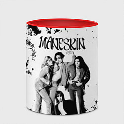 Кружка 3D Maneskin Монэскин, рок - группа, цвет: 3D-белый + красный — фото 2