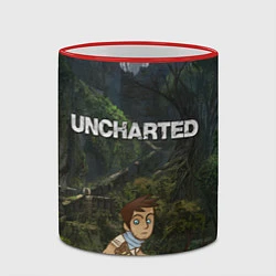 Кружка 3D Uncharted На картах не значится, цвет: 3D-красный кант — фото 2
