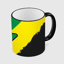 Кружка 3D JDM GREEN YELLOW LOGO, цвет: 3D-черный кант