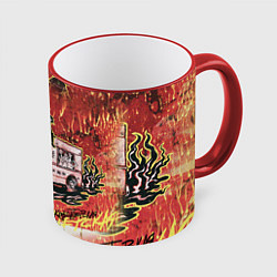 Кружка 3D Танцуй В Моем Неоне ЛСП Фараон, цвет: 3D-красный кант
