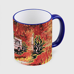 Кружка 3D Танцуй В Моем Неоне ЛСП Фараон, цвет: 3D-синий кант