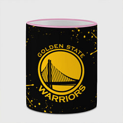 Кружка 3D GOLDEN STATE WARRIORS? , БРЫЗГИ КРАСОК, цвет: 3D-розовый кант — фото 2