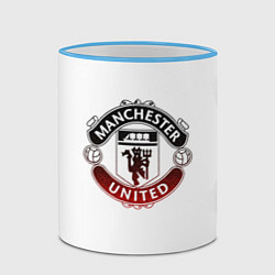Кружка 3D Манчестер Юнайтед - гордость и слава, цвет: 3D-небесно-голубой кант — фото 2