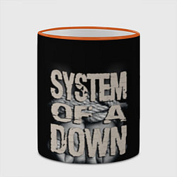 Кружка 3D System of a Down, цвет: 3D-оранжевый кант — фото 2