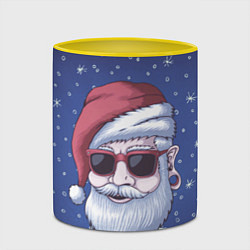 Кружка 3D САНТА ХИПСТЕР SANTA HIPSTER, цвет: 3D-белый + желтый — фото 2