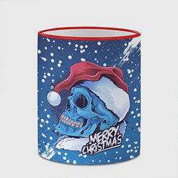 Кружка 3D Merry Christmas Счастливого Рождества Skull, цвет: 3D-красный кант — фото 2