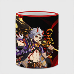 Кружка 3D GENSHIN IMPACT ИТТО АРАТАКИ, цвет: 3D-красный кант — фото 2