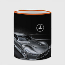 Кружка 3D Mercedes-Benz motorsport black, цвет: 3D-оранжевый кант — фото 2