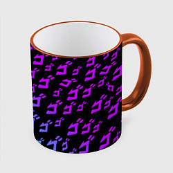 Кружка 3D JOJOS BIZARRE ADVENTURE NEON PATTERN НЕОН УЗОР, цвет: 3D-оранжевый кант
