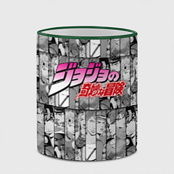 Кружка 3D JOJOS BIZARRE ADVENTURE ЧЁРНО БЕЛОЕ, цвет: 3D-зеленый кант — фото 2