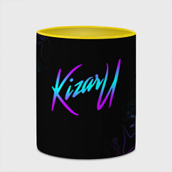 Кружка 3D КИЗАРУ НЕОН ЛОГО KIZARU NEON, цвет: 3D-белый + желтый — фото 2