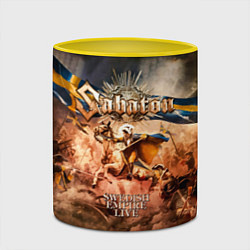 Кружка 3D Swedish Empire Live - Sabaton, цвет: 3D-белый + желтый — фото 2