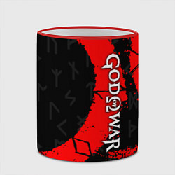 Кружка 3D GOD OF WAR СИМВОЛ КРАТОСА, цвет: 3D-красный кант — фото 2