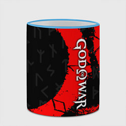 Кружка 3D GOD OF WAR СИМВОЛ КРАТОСА, цвет: 3D-небесно-голубой кант — фото 2