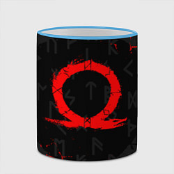 Кружка 3D GOD OF WAR CRATOS LOGO, цвет: 3D-небесно-голубой кант — фото 2