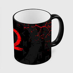 Кружка 3D GOD OF WAR CRATOS LOGO, цвет: 3D-черный кант