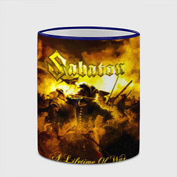 Кружка 3D A Lifetime of War - Sabaton, цвет: 3D-синий кант — фото 2