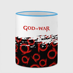 Кружка 3D God of War Logo Pattern, цвет: 3D-небесно-голубой кант — фото 2