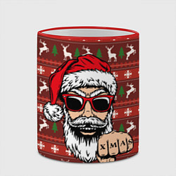 Кружка 3D Bad Santa Плохой Санта, цвет: 3D-красный кант — фото 2