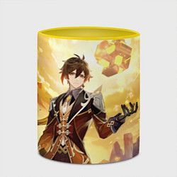 Кружка 3D Zhongli Order, цвет: 3D-белый + желтый — фото 2