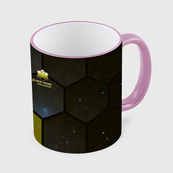 Кружка 3D JWST space cell theme, цвет: 3D-розовый кант