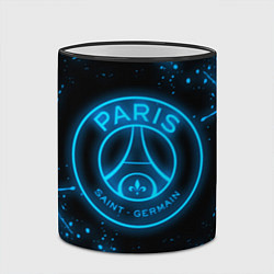 Кружка 3D PSG NEON STYLE SPORT ПСГ НЕОН, цвет: 3D-черный кант — фото 2