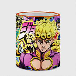 Кружка 3D JoJos Bizarre Adventure - Джорно Джованна, цвет: 3D-оранжевый кант — фото 2