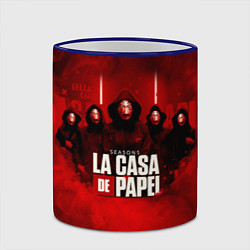 Кружка 3D БУМАЖНЫЙ ДОМ - LA CASA DE PAPEL - BELLA CIAO, цвет: 3D-синий кант — фото 2