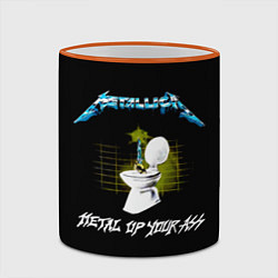 Кружка 3D Kill Em All - Metallica, цвет: 3D-оранжевый кант — фото 2