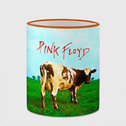 Кружка 3D Atom Heart Mother - Pink Floyd, цвет: 3D-оранжевый кант — фото 2