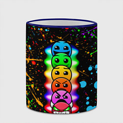 Кружка 3D Geometry Dash: Splashes of Paint, цвет: 3D-синий кант — фото 2