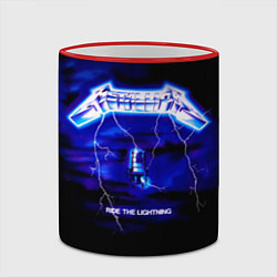 Кружка 3D Ride the Lightning - Metallica, цвет: 3D-красный кант — фото 2