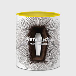 Кружка 3D Death Magnetic - Metallica, цвет: 3D-белый + желтый — фото 2