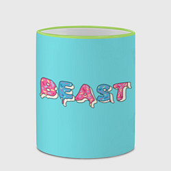 Кружка 3D Mr Beast Donut, цвет: 3D-светло-зеленый кант — фото 2