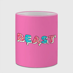 Кружка 3D Mr Beast Donut Pink edition, цвет: 3D-розовый кант — фото 2