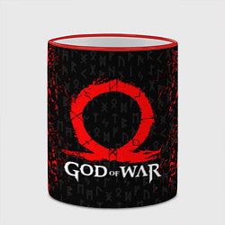 Кружка 3D GOD OF WAR КРАТОС ЛОГО, цвет: 3D-красный кант — фото 2