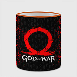 Кружка 3D GOD OF WAR КРАТОС ЛОГО, цвет: 3D-оранжевый кант — фото 2
