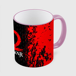 Кружка 3D GOD OF WAR КРАТОС ЛОГО, цвет: 3D-розовый кант