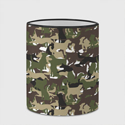 Кружка 3D Камуфляж из Собак Camouflage, цвет: 3D-черный кант — фото 2