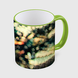 Кружка 3D Obscured by Clouds - Pink Floyd, цвет: 3D-светло-зеленый кант