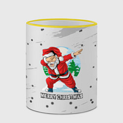 Кружка 3D Merry Christmas Santa Dabbing, цвет: 3D-желтый кант — фото 2