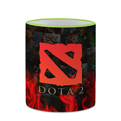 Кружка 3D DOTA 2 ЛОГО В ОГНЕ, ПЕРСОНАЖИ, цвет: 3D-светло-зеленый кант — фото 2