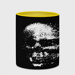 Кружка 3D Skulls glitch, цвет: 3D-белый + желтый — фото 2