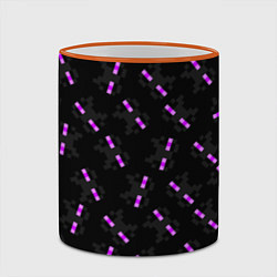 Кружка 3D ЛИЦО ЭНДЕРМЕНА, МАЙНКРАФТ, цвет: 3D-оранжевый кант — фото 2