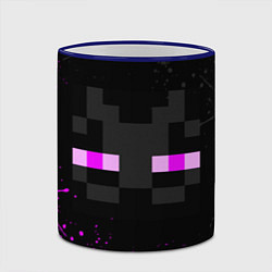 Кружка 3D MINECRAFT ЭНДЕРМЕН ЛИЦО, БРЫЗГИ КРАСОК, цвет: 3D-синий кант — фото 2