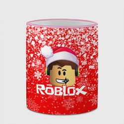 Кружка 3D ROBLOX НОВОГОДНИЙ SMILE 2022, цвет: 3D-розовый кант — фото 2