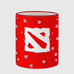 Кружка 3D НОВОГОДНИЙ ДОТА 2 НОВЫЙ ГОД DOTA 2, цвет: 3D-красный кант — фото 2