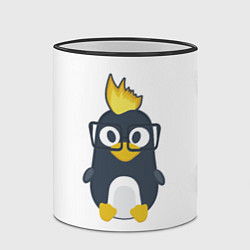Кружка 3D Linux пингвин Талисман для программистов, цвет: 3D-черный кант — фото 2